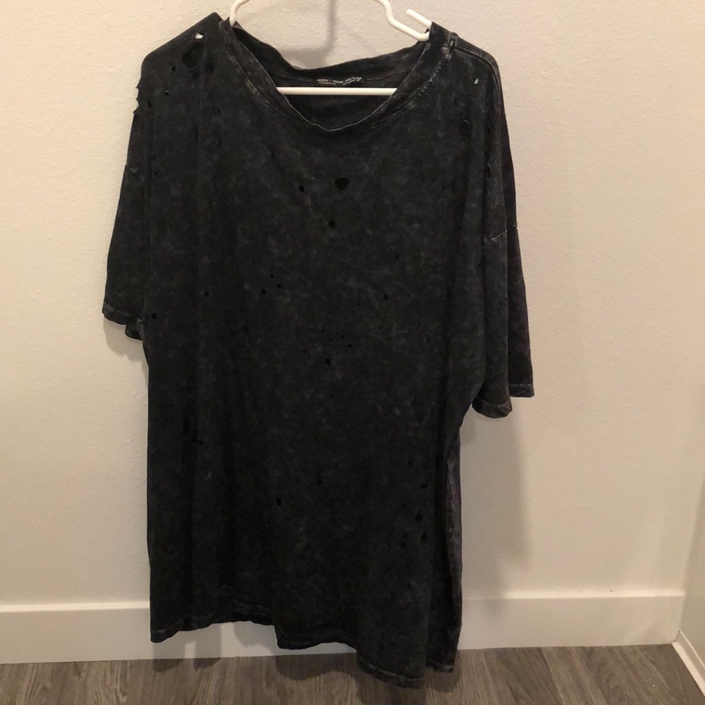 Distressed T-shirt dress